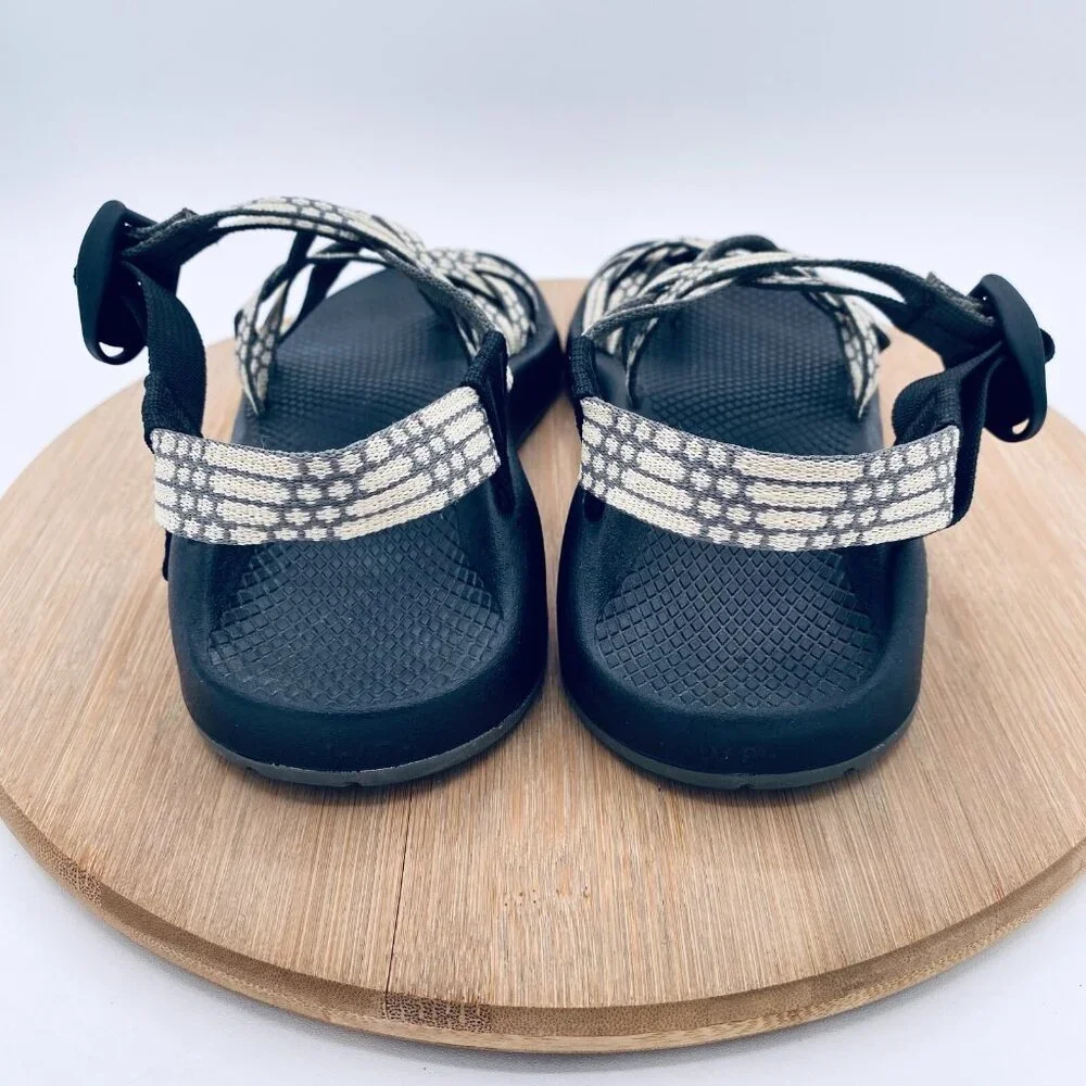 Chaco Women's Black Sandals with White Patterned Straps - Picture 8 of 10